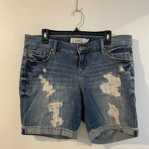 Size 14 Torrid Jean shorts with 7 inch inseam
